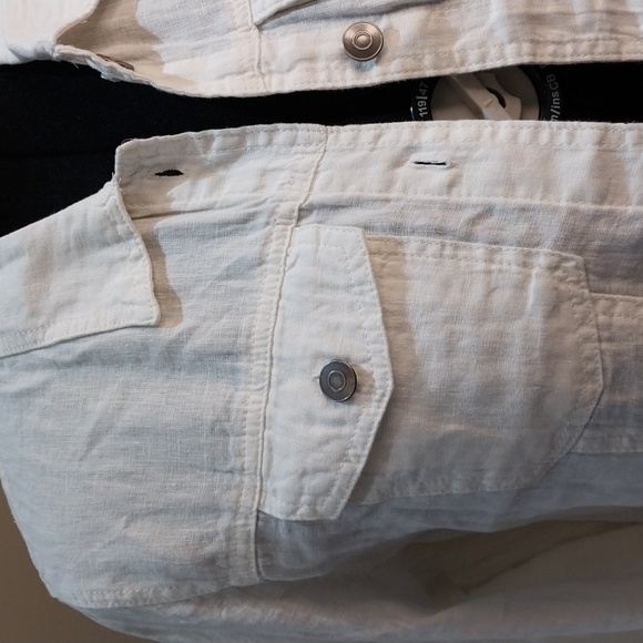 Nwt Jones&Co Elegant Off-White Denim Jacket for Women - Picture 3 of 12